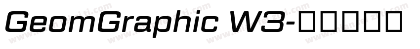 GeomGraphic W3字体转换